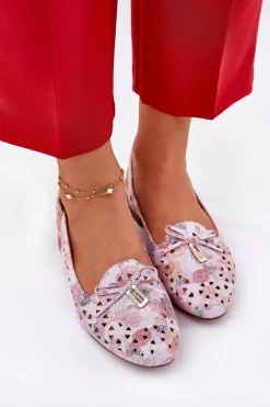 Ażurowe Baleriny Z Odkrytą Piętą Multikolor Navinnia