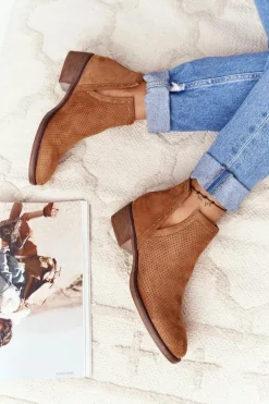 Ażurowe Botki Z Wycięciami Camel Clever