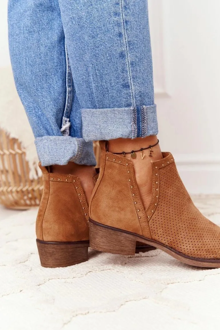 Ażurowe Botki Z Wycięciami Camel Clever