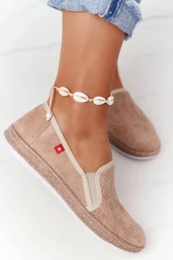 Ażurowe Espadryle Big Star FF276035 Beżowe