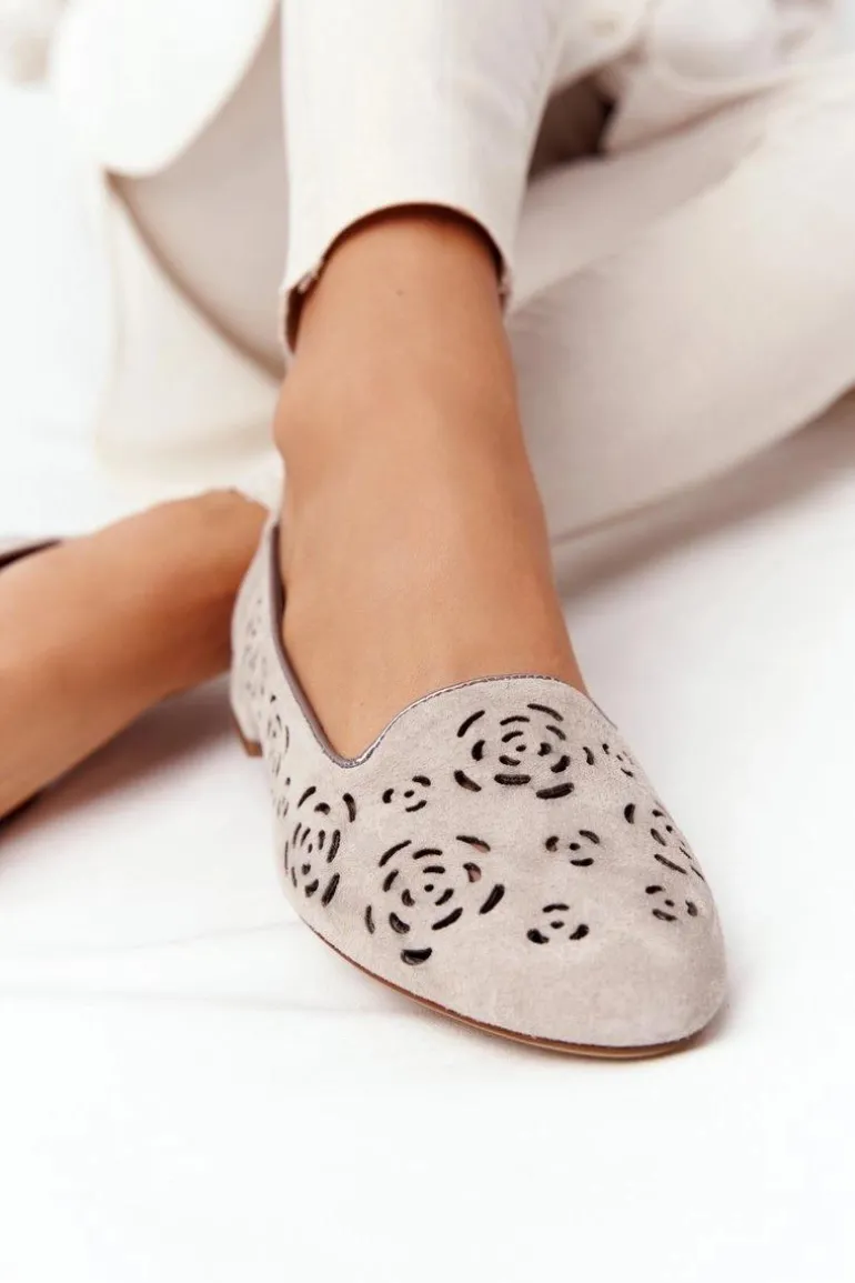 Ażurowe Mokasyny Sergio Leone BL627 Cappuccino