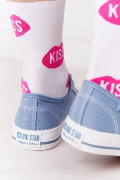 Ażurowe Trampki Damskie BIG STAR FF274037 Niebieskie