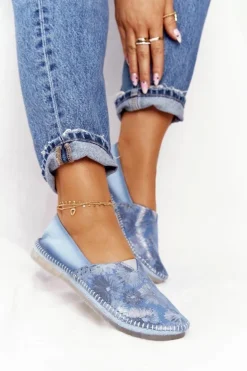 Baleriny Damskie Niebieskie Maciejka 01930-72/00-0