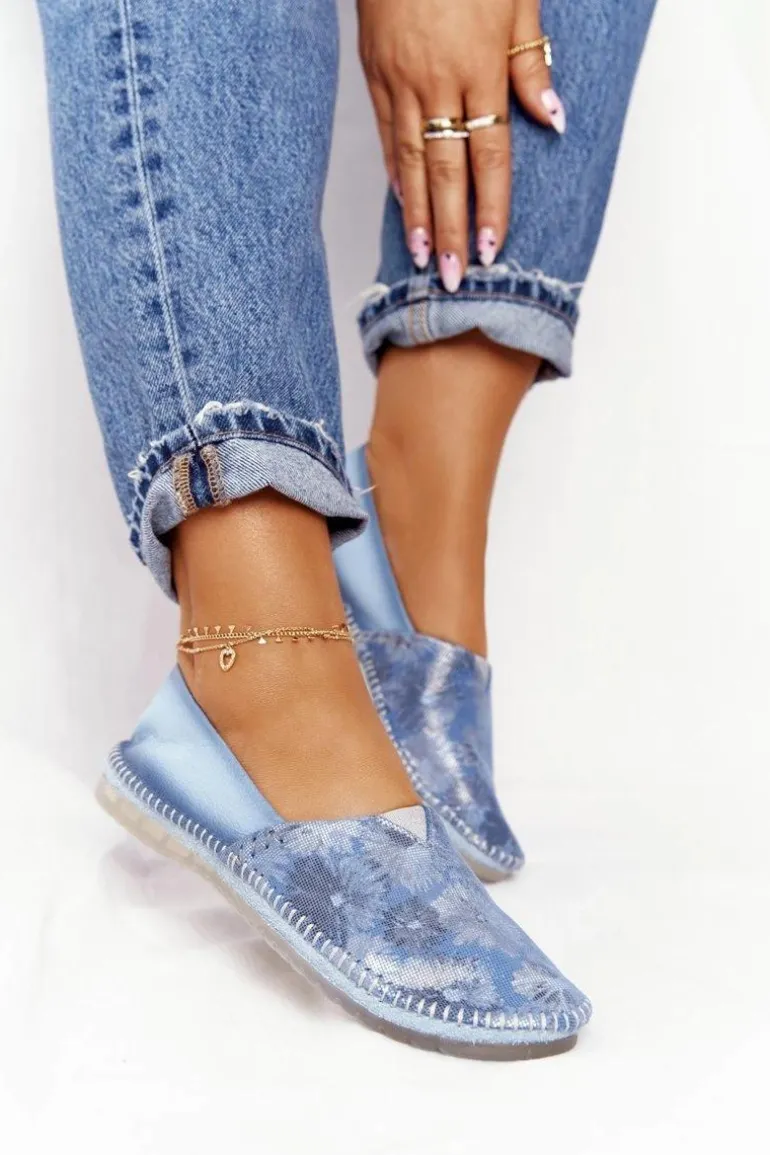 Baleriny Damskie Niebieskie Maciejka 01930-72/00-0