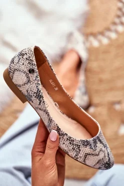 Baleriny Damskie Sergio Leone Biały Wąż BL611 Nemsis