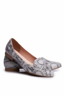 Baleriny Damskie Sergio Leone Biały Wąż BL610