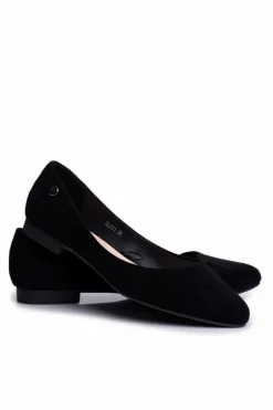 Baleriny Damskie Zamszowe Sergio Leone BL611 Czarne Nemsis