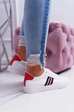 Białe Damskie Sportowe Tenisówki Acarana