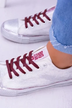 Big Star Białe Posrebrzane Tenisówki Trampki BB274014