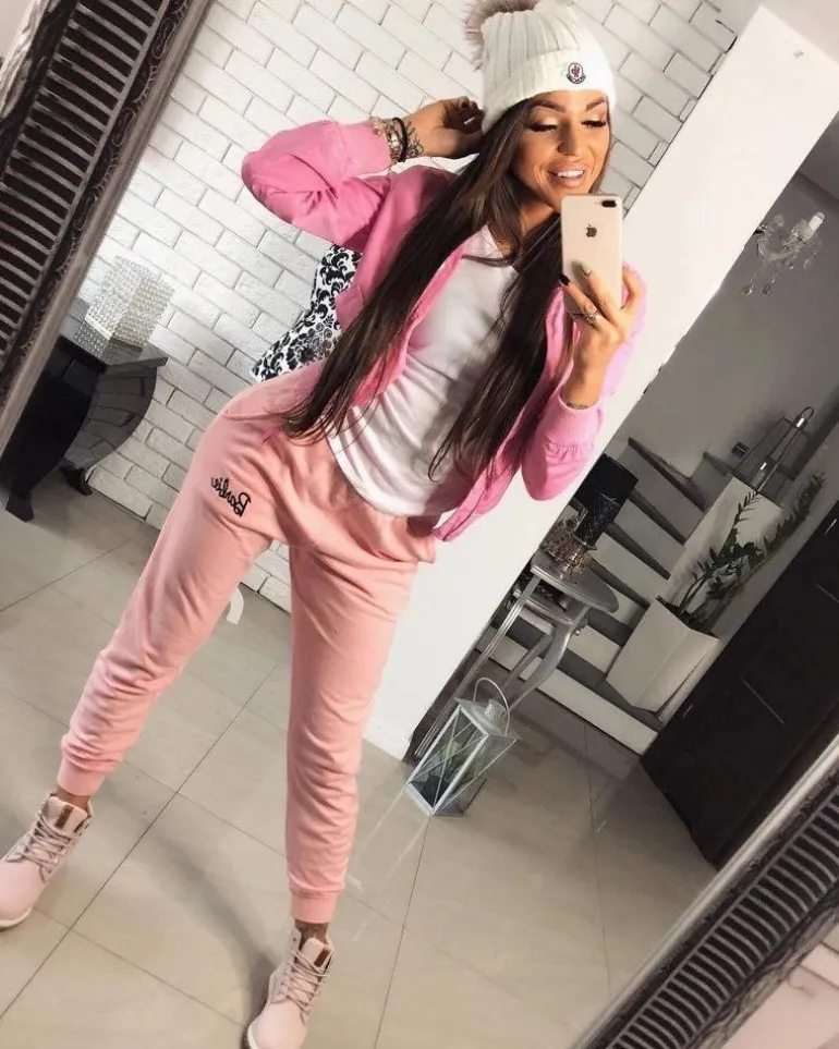 Big Star Botki Damskie Timberki Traperki Pudrowy Róż Timon