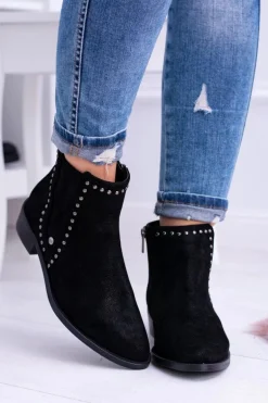 Big Star Czarne Damskie Botki Sztyblety BB274529