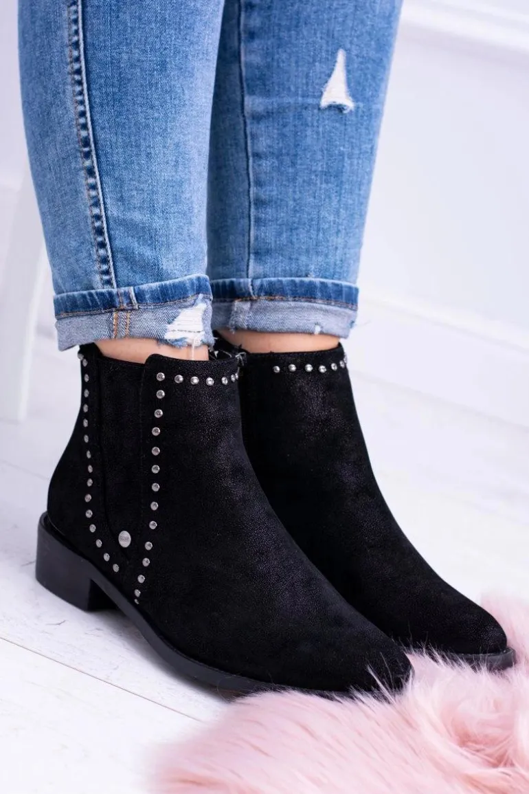 Big Star Czarne Damskie Botki Sztyblety BB274529