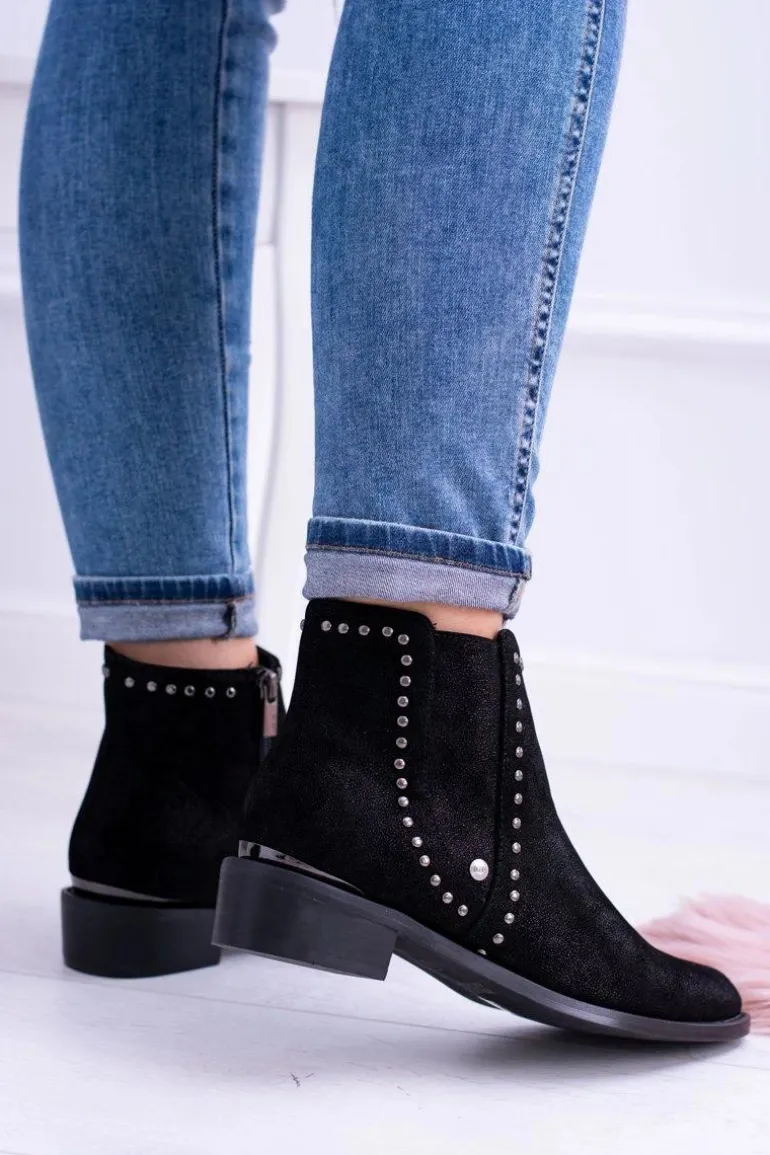 Big Star Czarne Damskie Botki Sztyblety BB274529