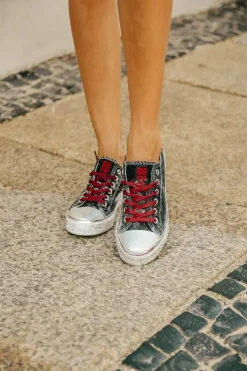 Big Star Czarne Posrebrzane Tenisówki Trampki BB274013