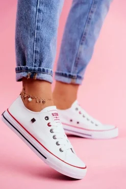 Big Star Damskie Białe Trampki T274022