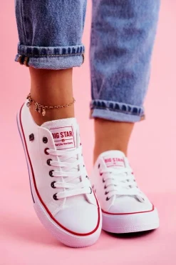 Big Star Damskie Białe Trampki T274022