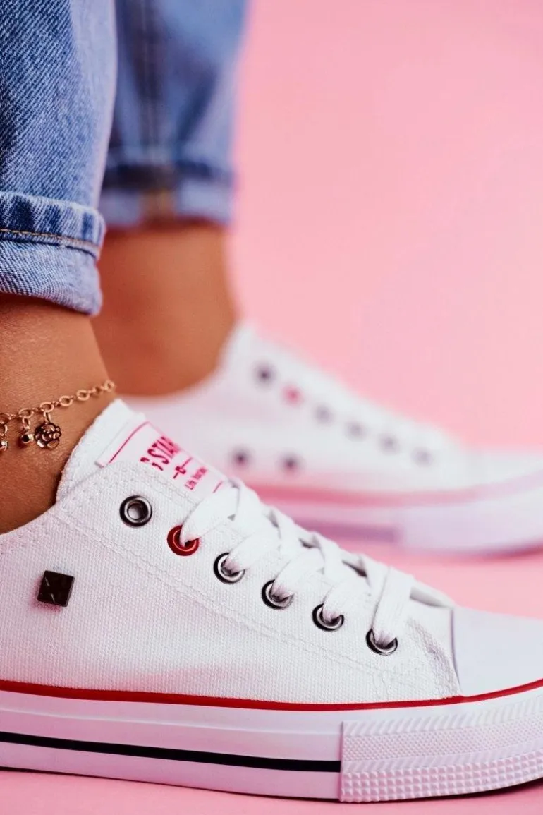 Big Star Damskie Białe Trampki T274022