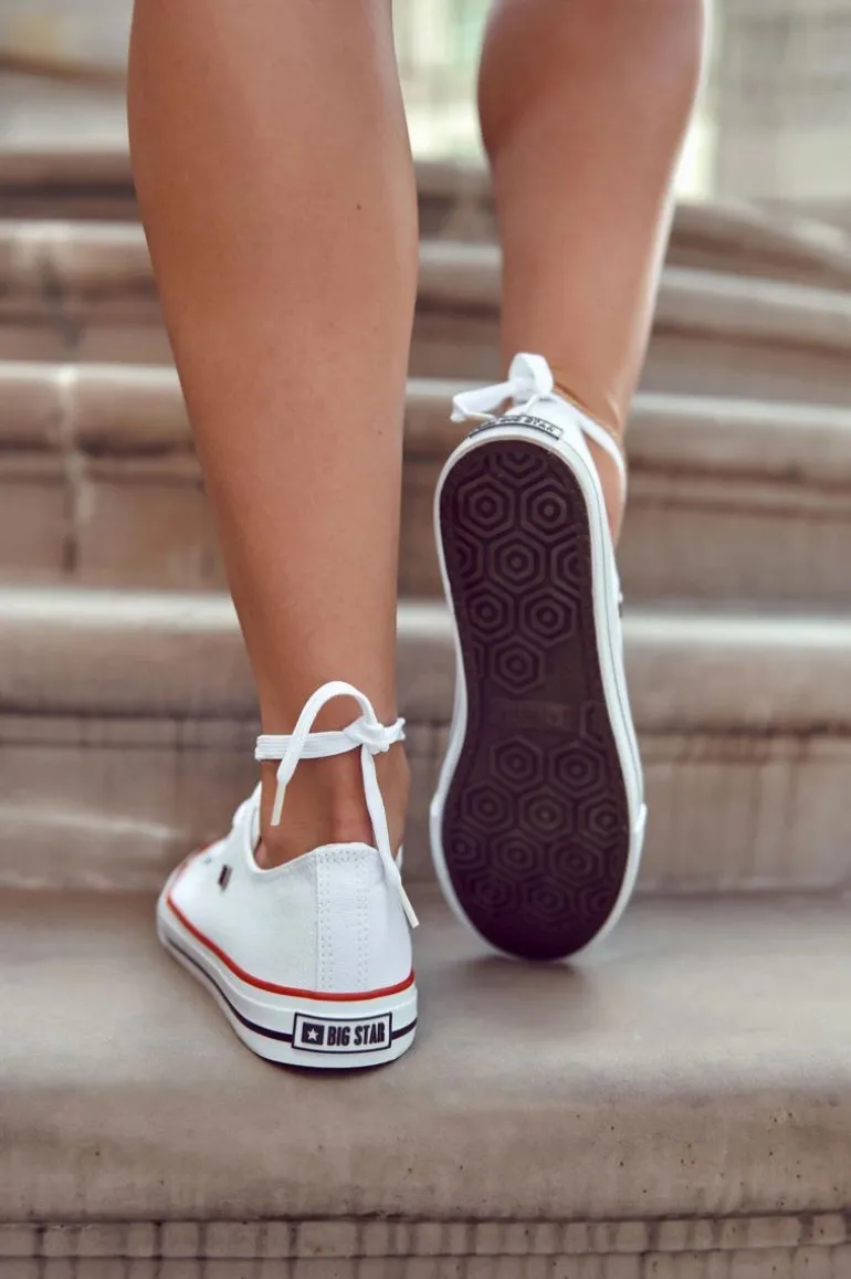 Big Star Damskie Białe Trampki T274022
