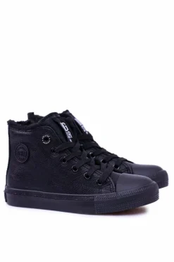 Big Star Dziecięce Wysokie Czarne Trampki Sneakersy BB374141