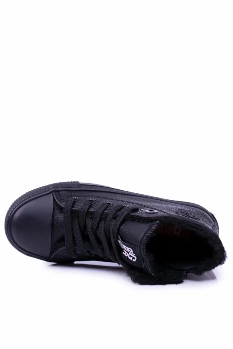 Big Star Dziecięce Wysokie Czarne Trampki Sneakersy BB374141