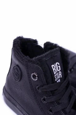 Big Star Dziecięce Wysokie Czarne Trampki Sneakersy BB374141