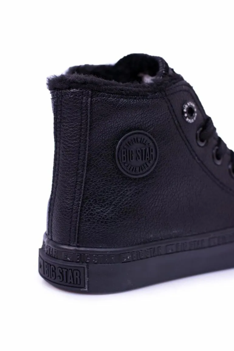 Big Star Dziecięce Wysokie Czarne Trampki Sneakersy BB374141