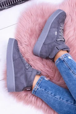 Big Star Szare Sneakersy Trampki BB274645