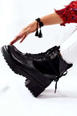 Botki Damskie Czarne Katanie