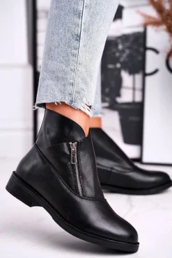 Botki damskie czarne Magnat