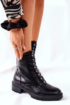 Botki Damskie Czarne Myroe