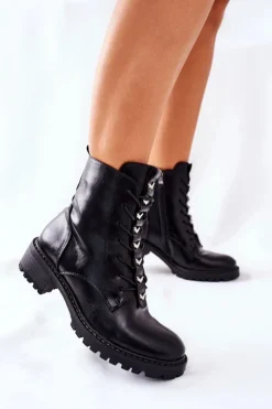 Botki Damskie Czarne Myroe