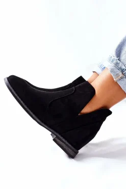 Botki Damskie Na Koturnie S.Barski Joiva Czarne