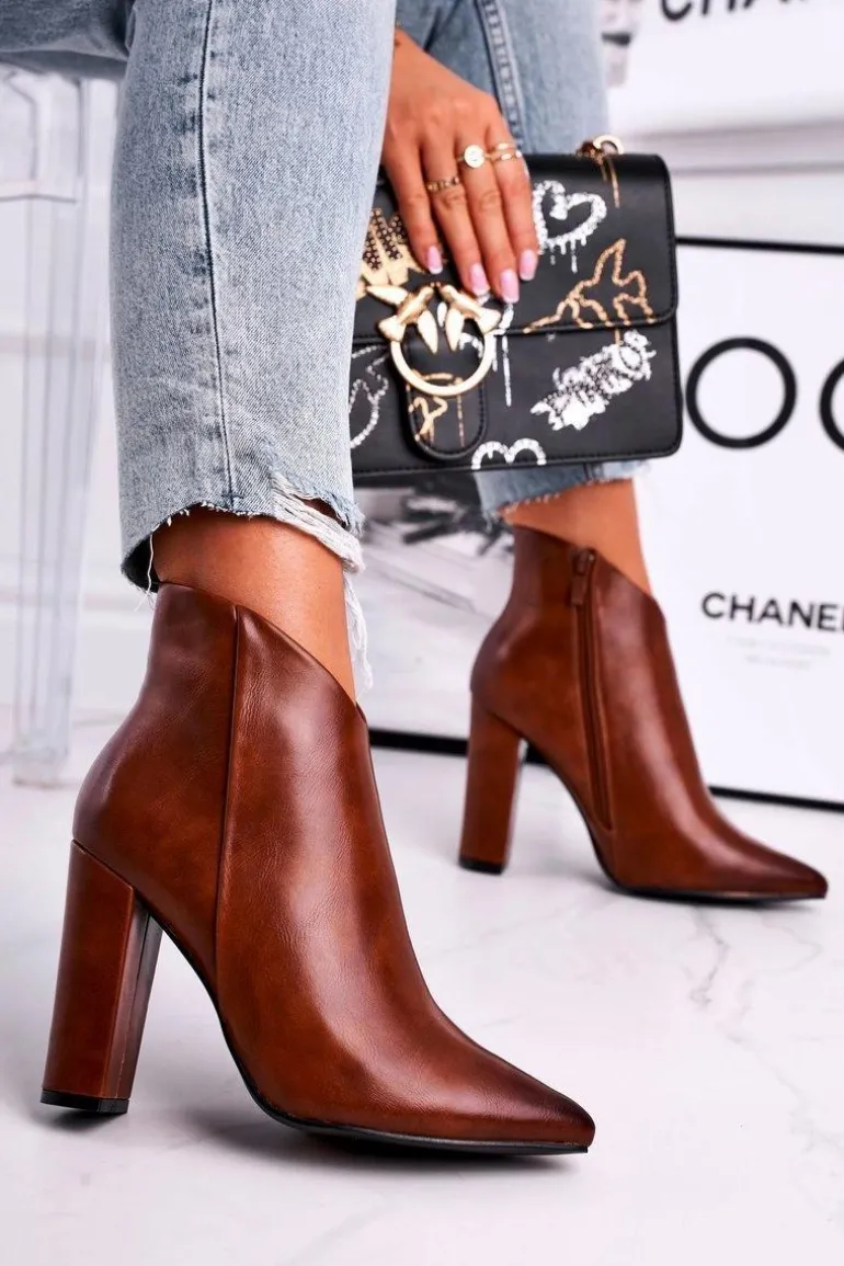 Botki Damskie Na Słupku Camel Rise Up