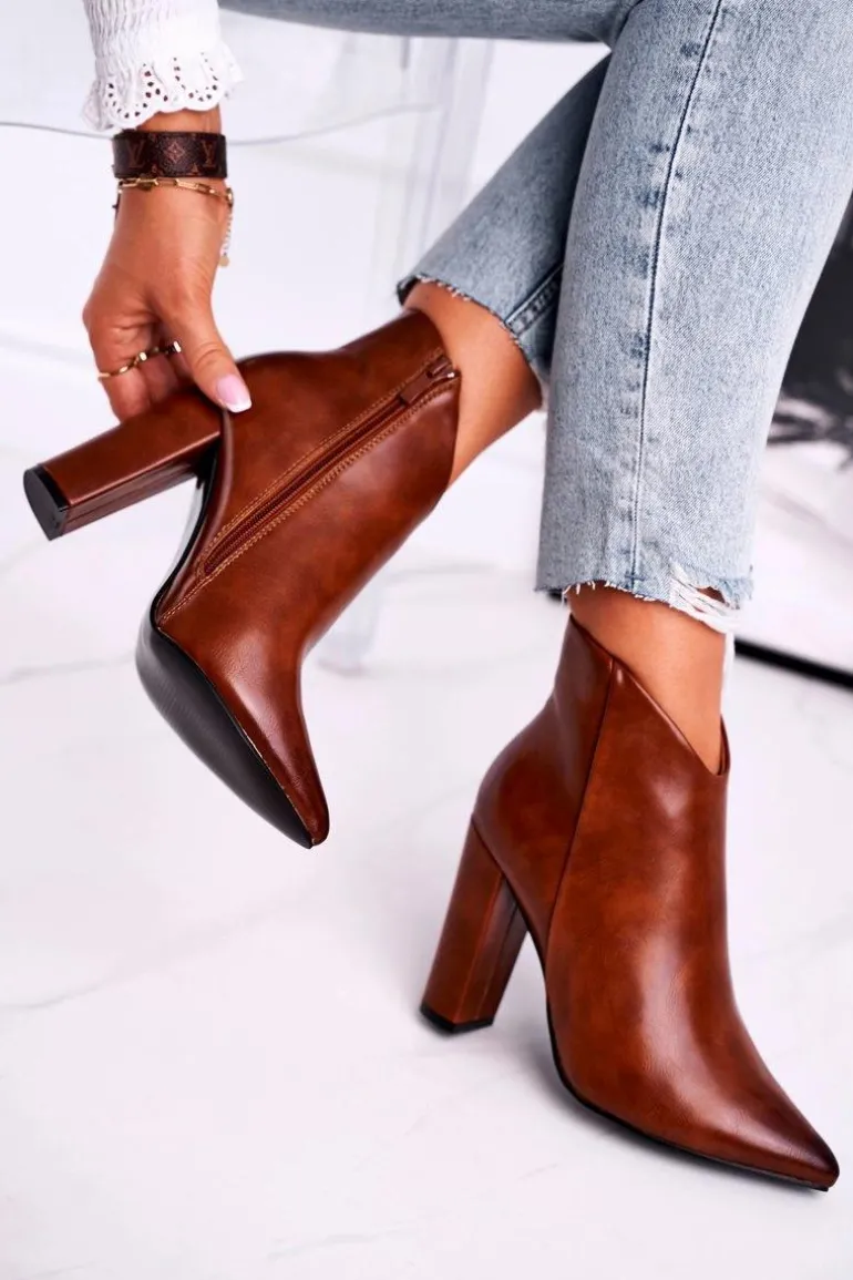 Botki Damskie Na Słupku Camel Rise Up