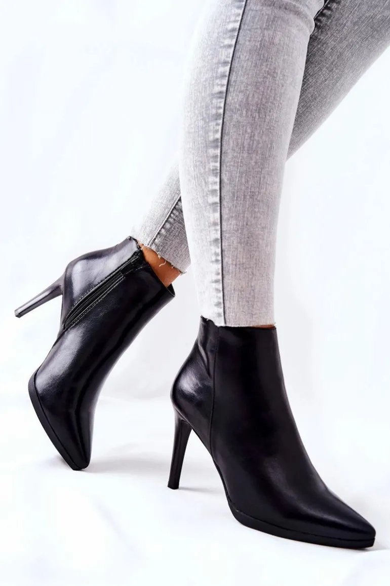 Botki Damskie Na Szpilce Sergio Leone BT501