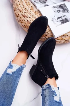 Botki Damskie Sergio Leone Czarne BT500 Jeronte