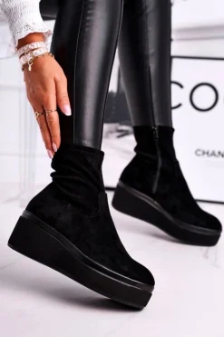 Botki Damskie Sergio Leone BT730 Czarne