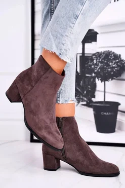 Botki Damskie Sergio Leone Coffee BT528