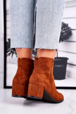 Botki Damskie Sergio Leone Camel BT528