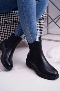 Botki Damskie Sztyblety Czarne 8BT35-1489