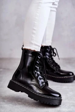 Botki Damskie Trapery Czarne Kognito