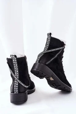 Botki Damskie Workery Czarne Goorey