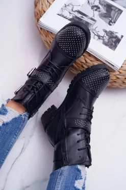 Botki Damskie Workery Czarne Aveley