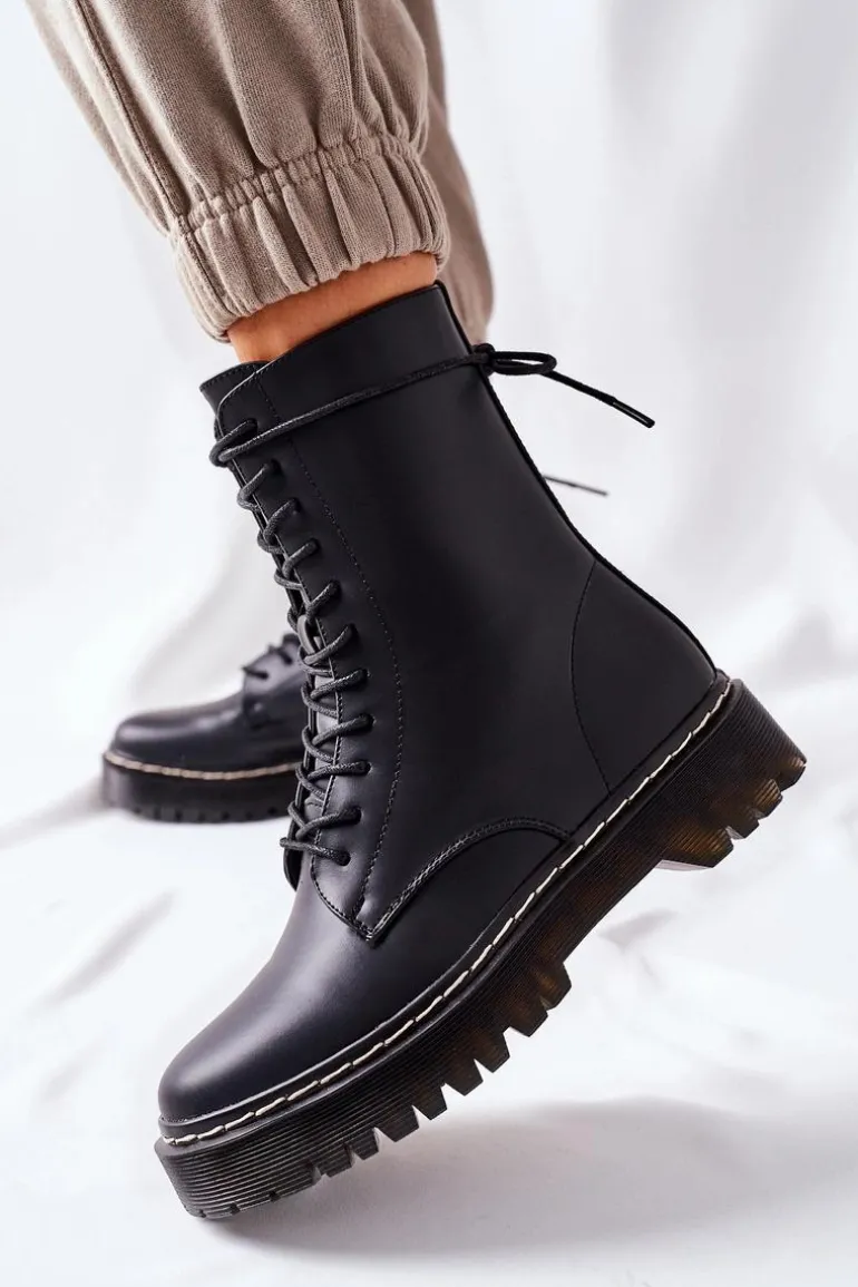 Botki Damskie Workery Czarne Corydon