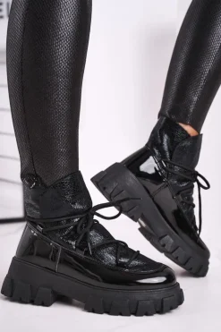 Botki Damskie Wsuwane Rochelle Czarne