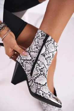 Botki Damskie Wysokie Stalowy Nosek Snake Eternally