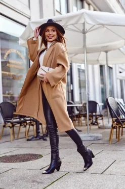 Botki Damskie Wysokie Stalowy Nosek Print Czarne Eternally