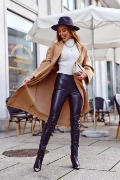 Botki Damskie Wysokie Stalowy Nosek Print Czarne Eternally