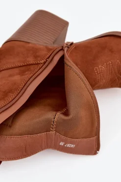 Botki Kowbojki Damskie Na Słupku Camel Jessa