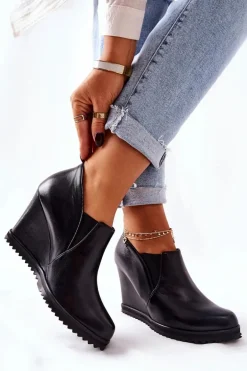 Botki Na Koturnie Monnari M79/1 Czarne